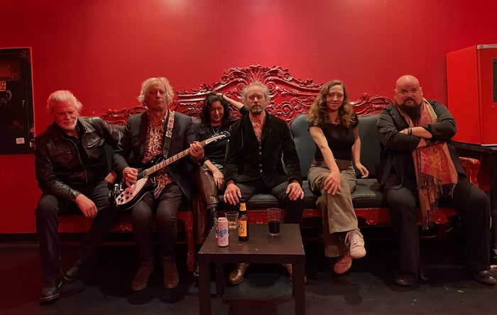 The supergroup Drink The Sea in a striking promotional shot.