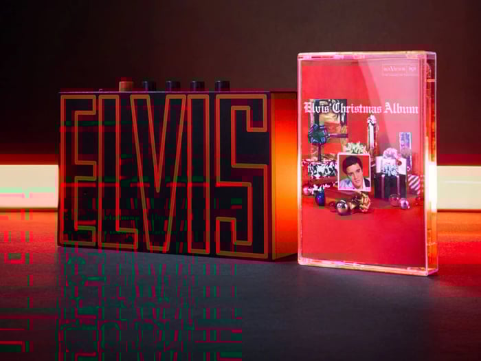 Collector's box and cassette player side by side