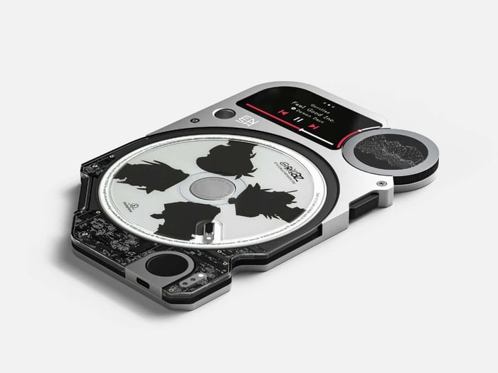 Cartridges lined up, showing the potential for physical digital libraries