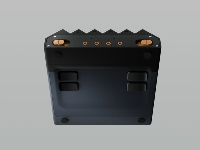 Close-up of Everglow’s controls and display