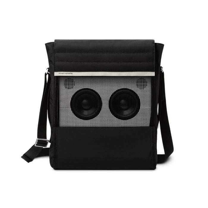 Side view of the Field OB-4 bag showing mesh panel