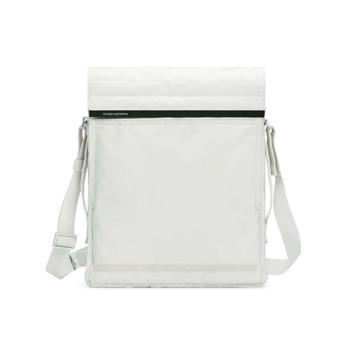 Close-up of custom-made aluminum hardware and zipper