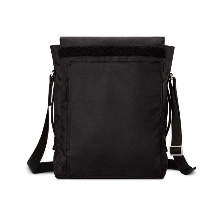 Bag being worn crossbody in urban setting