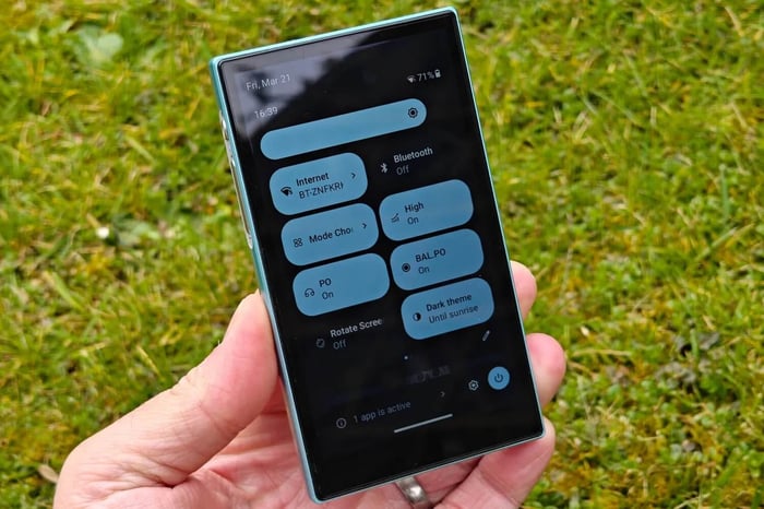 FiiO JM21 user interface on Android 13
