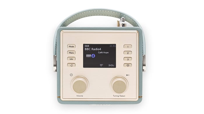 Roberts Revival Mini 2 showing Bluetooth and aux connectivity