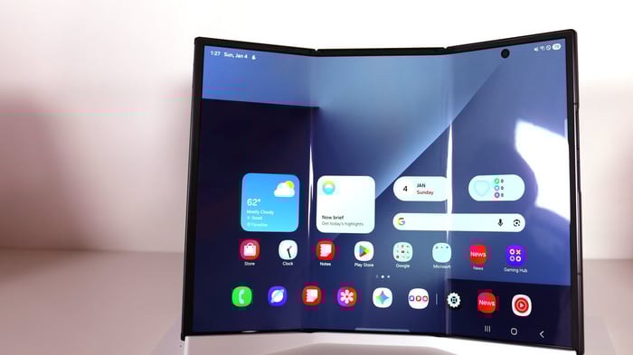 Samsung Galaxy TriFold smartphone with triple-fold display