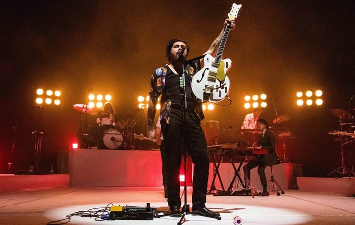 Gang of Youths perform at O2 Academy Brixton on March 15, 2022 in London, England. (Photo by Joseph Okpako/WireImage)