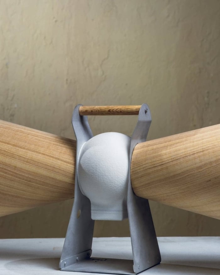 Final view of the Gankéké Bluetooth speaker sculpture