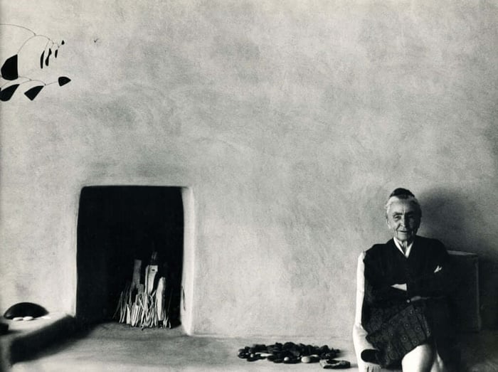 Georgia O’Keeffe at her Ghost Ranch home in Abiquiu, New Mexico, 1971.