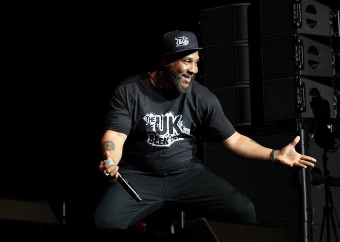 Swifty McVay of D12 performs live on stage at The O2 Arena on March 21, 2023, in London, England.