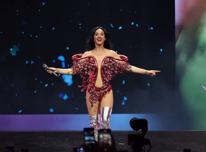 Katy Perry performs onstage in 2025.
