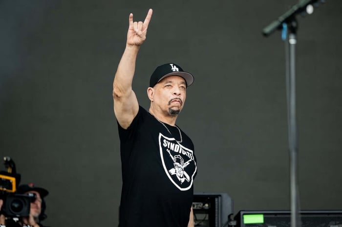 Ice-T performs during the Warped Tour in Long Beach, California, July 26, 2025
