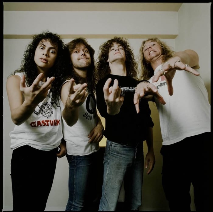 Metallica in Tokyo, November 1986. Credit Koh Hasebe Shinko Music Getty Images