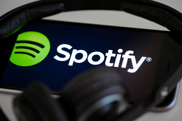 Spotify logo on smartphone