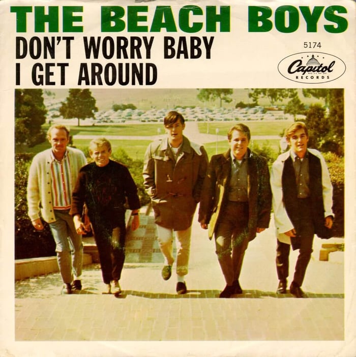 The Beach Boys’ record “I Get Around” and “Don’t Worry Baby,” May 23, 1964