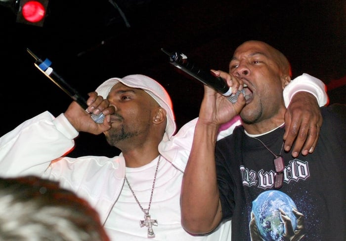 Deshaun Holton AKA “Proof” of D12 and Swifty McVay at BB King’s in New York City in 2004.