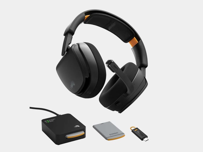 GHS Wireless InfinitePlay headset on desk