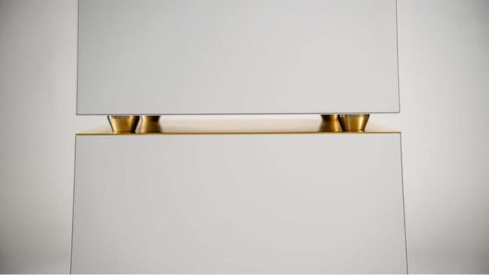 Close-up detail reveals Goldmund’s precision engineering and premium build quality.