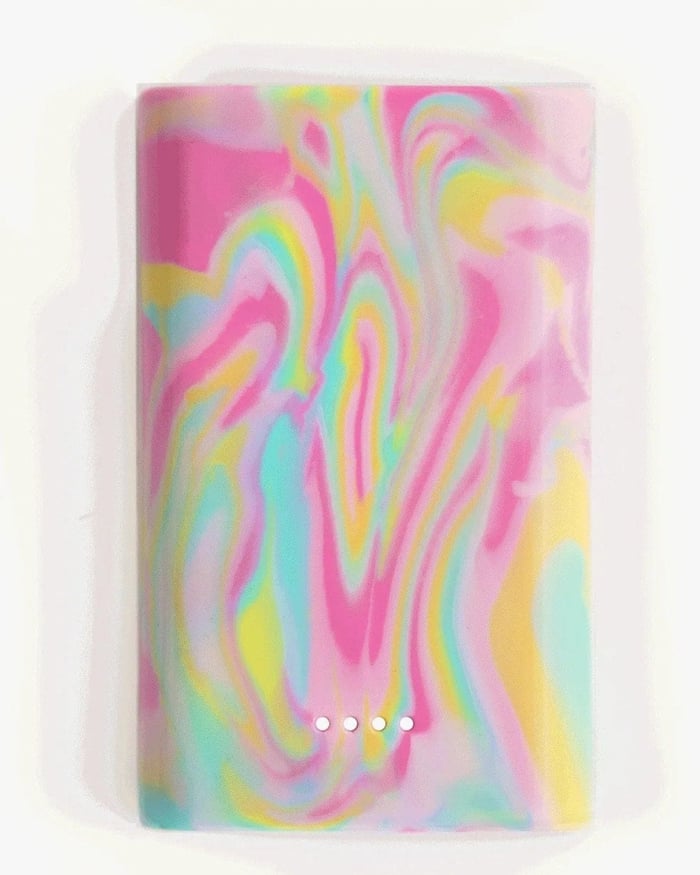 Recycled Barbie material and aluminum details on the Gomi speaker