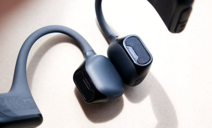 Close-up of the Shokz OpenRun Pro 2 drivers