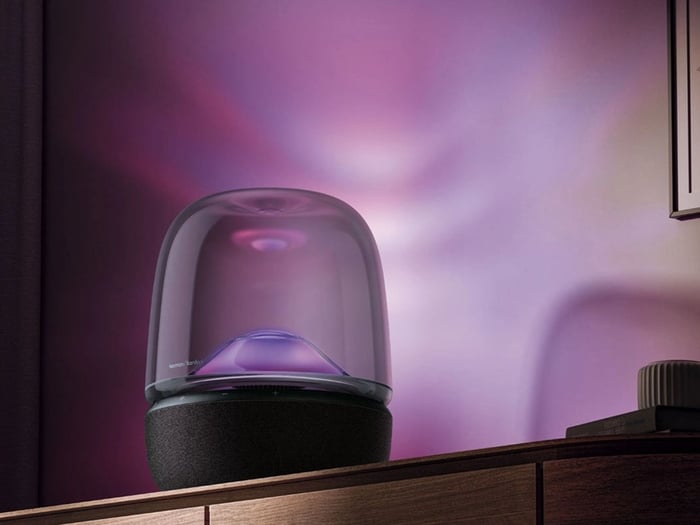 Aura Studio 5 illuminating a modern room