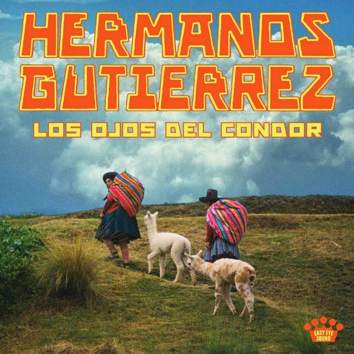 Los Ojos Del Cóndor album cover - Peruvian women walking llamas