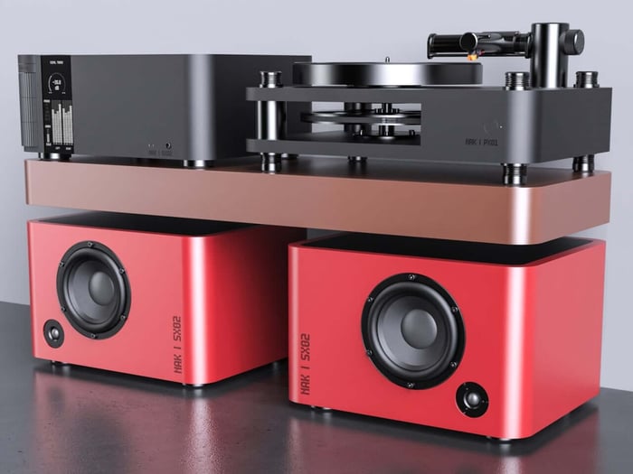 Compact speakers in mixable Pantone colors