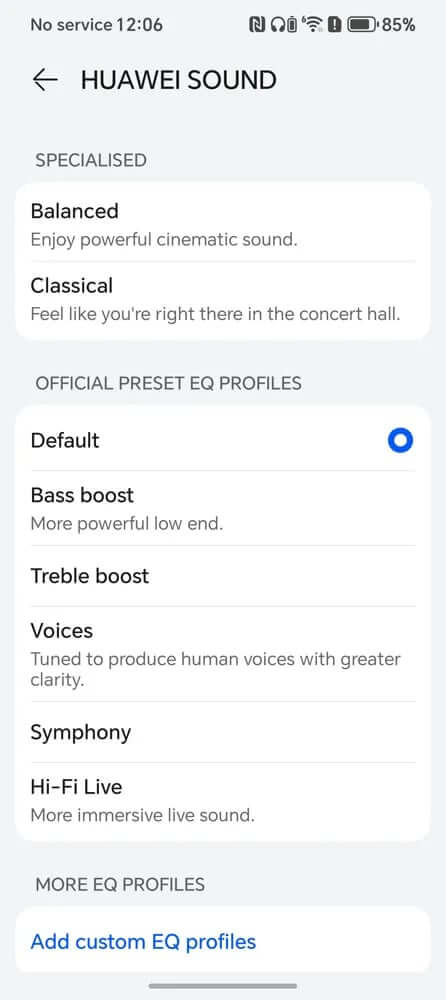 AI Life Equalizer Settings