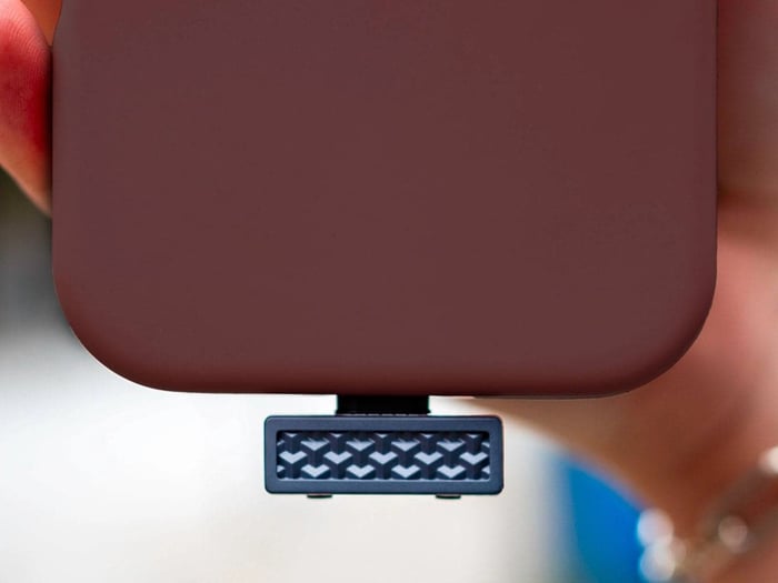 Close-up view of the iFi Audio UP Play Max audio transmitter