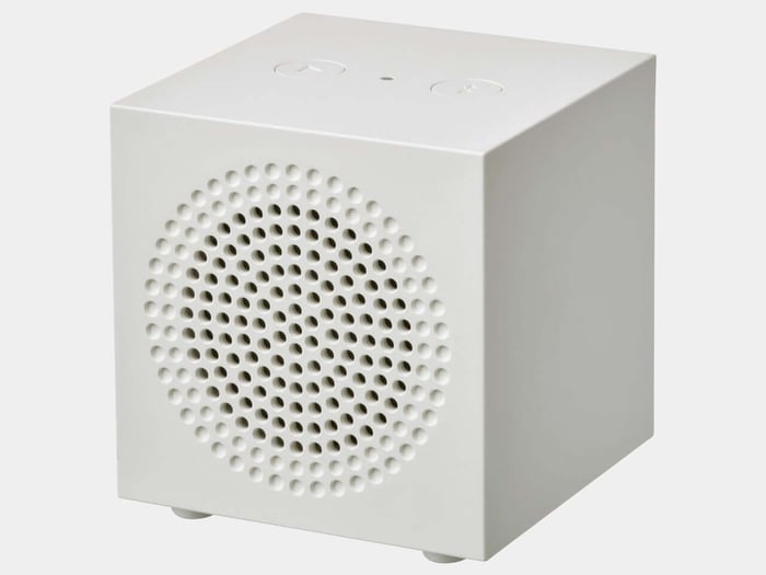 Back and top view of the speaker controls