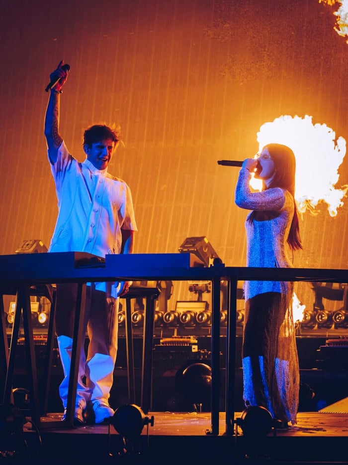 Close-up of ILLENIUM’s focused expression during a set
