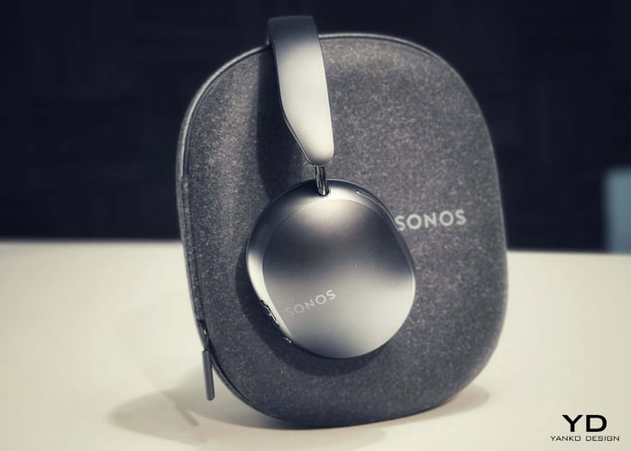 Sonos Ace headphones showcasing stainless steel arms and clean design