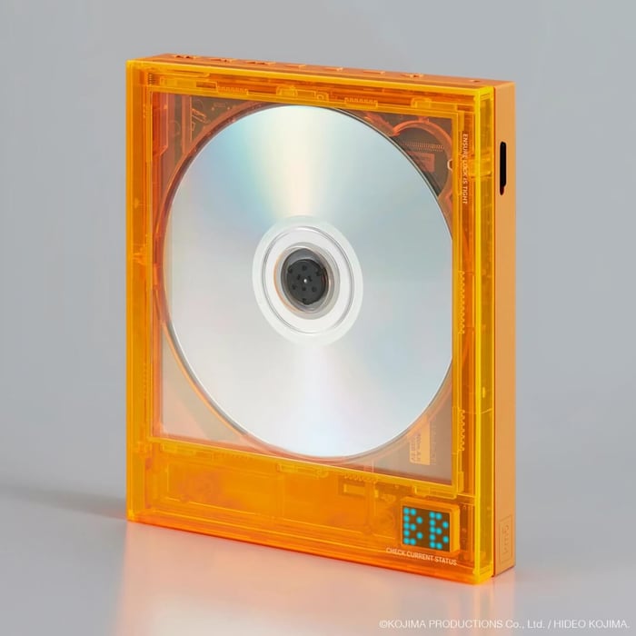 Side view showing compact and sleek design with LED display