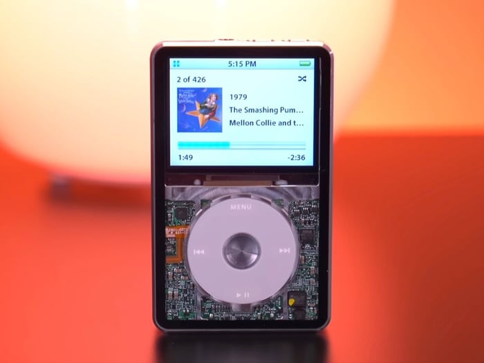 Boxy Pixel iPod Mod Kit front view showcasing glass and aluminum design