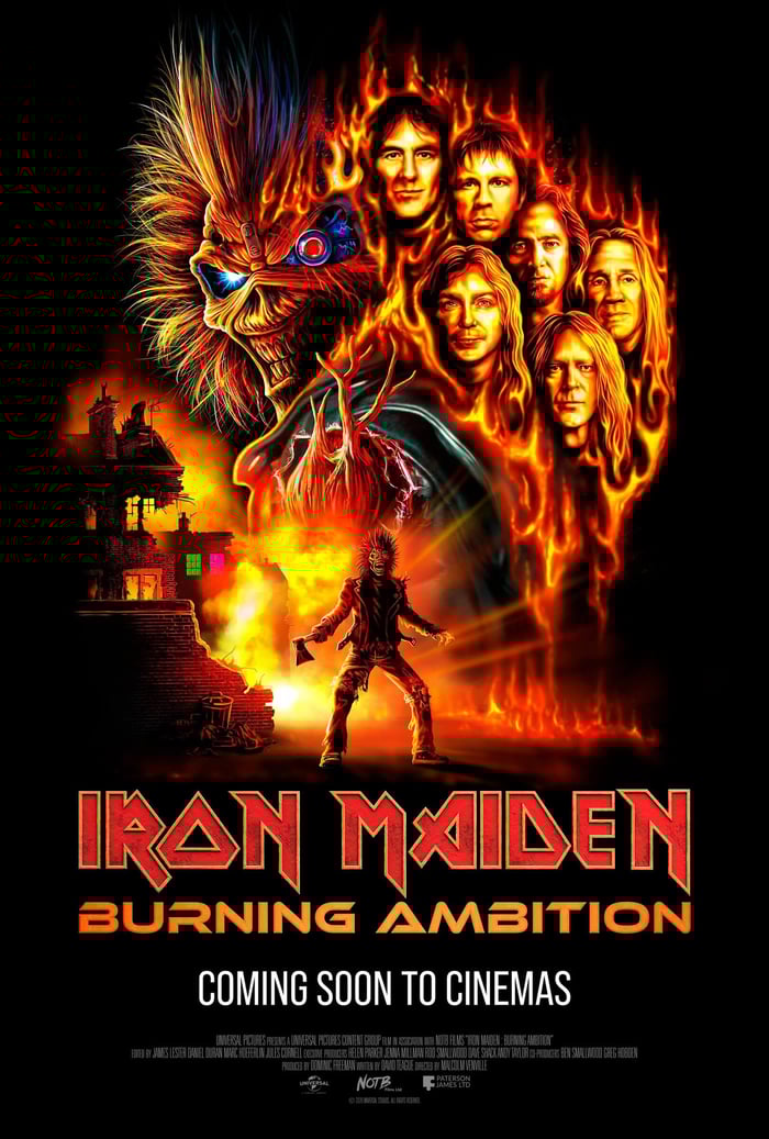 'Iron Maiden: Burning Ambition' official poster