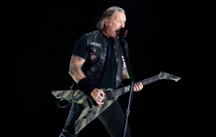 James Hetfield of Metallica performing