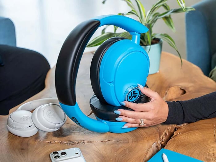 Not just wearable—also a cool desktop speaker set-up.