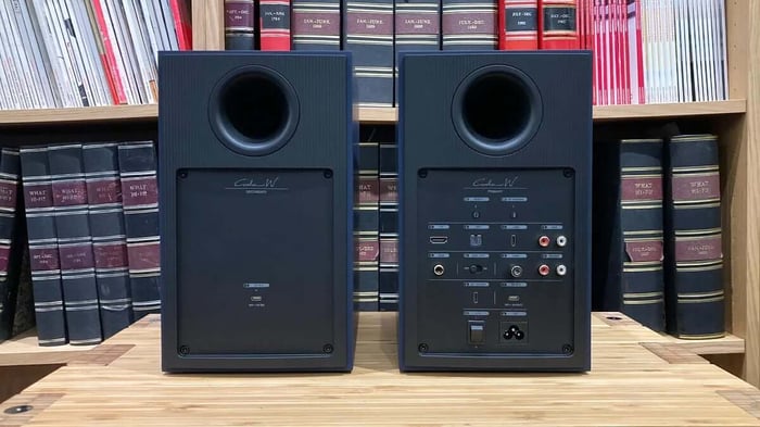 Rear panel connections of KEF Coda W