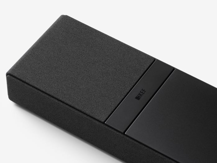 Closeup of fabric and aluminum finish