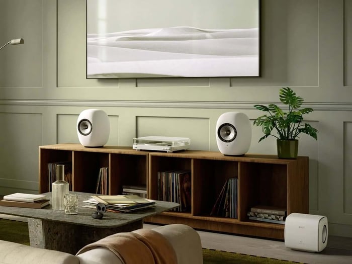Speaker detail revealing organic curves and texture