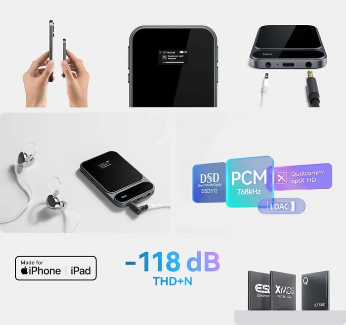 Khadas Tea Pro DAC internal components showing ESS DAC chip