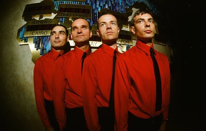 Kraftwerk in 1981, a glimpse of the band behind ‘Radio-Activity’.
