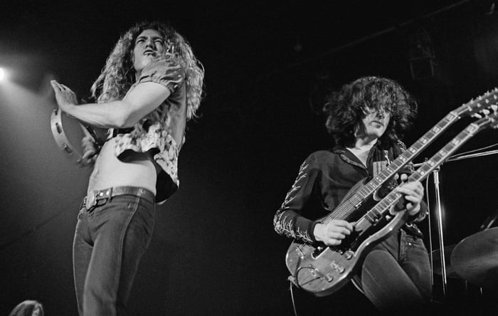 Led Zeppelin performing live in Amsterdam 1972