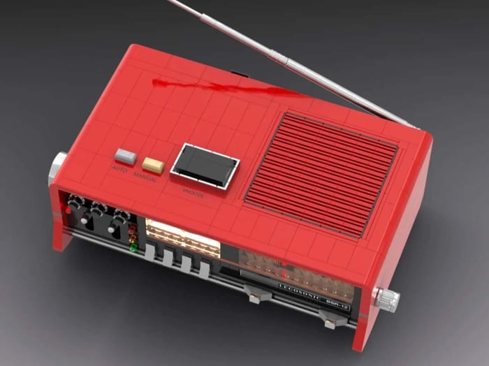 Side view of LEGO Bedside Radio
