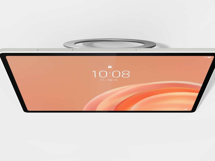Tablet displaying sharp visuals