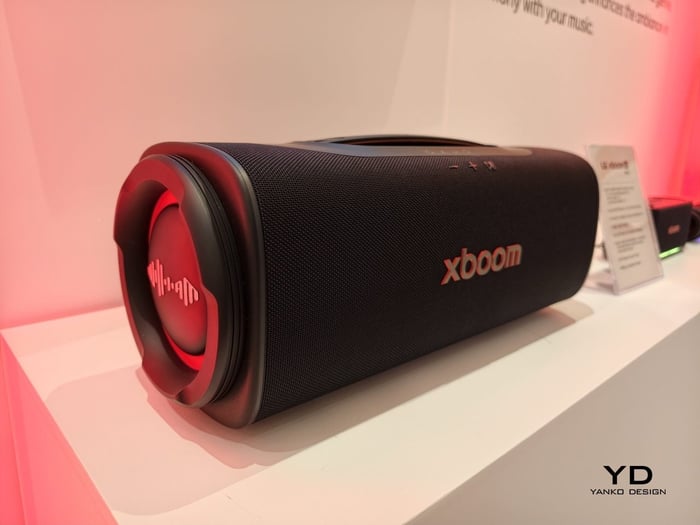 Blast speaker next to a cooler