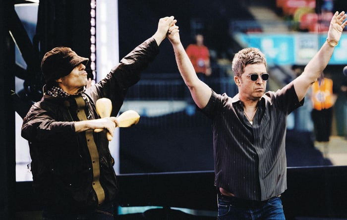 Oasis delivering a powerful performance at Wembley Stadium