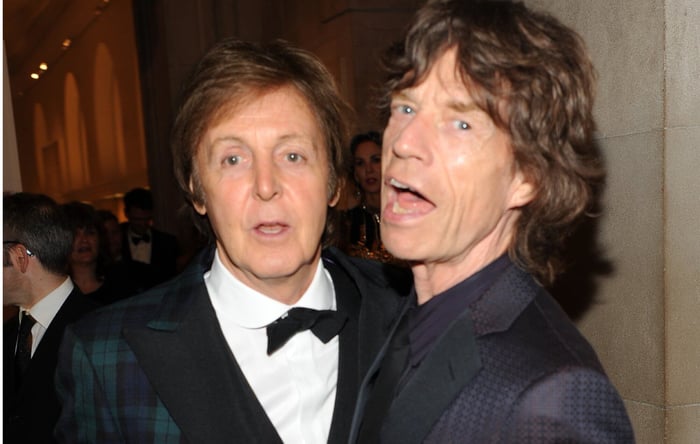 Paul McCartney and Mick Jagger