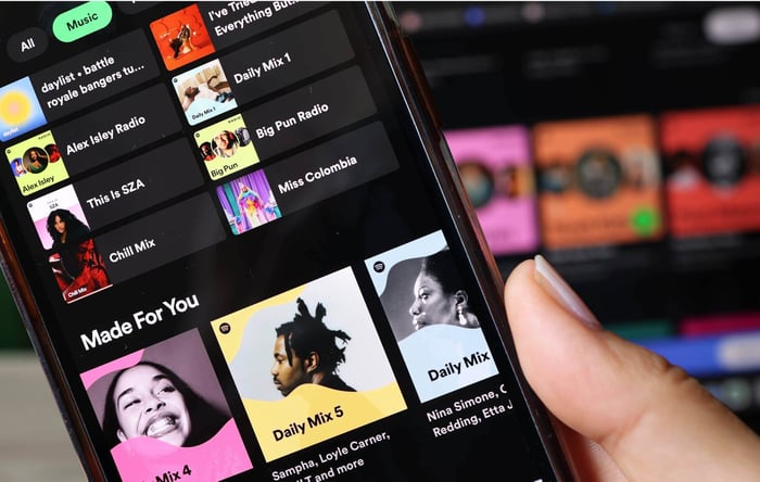 Spotify. CREDIT: Michael M. Santiago/Getty Images