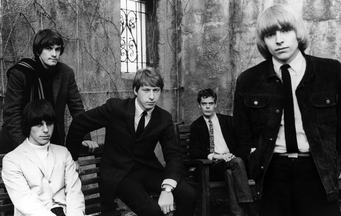 The Yardbirds performing live, a snapshot of rock history.